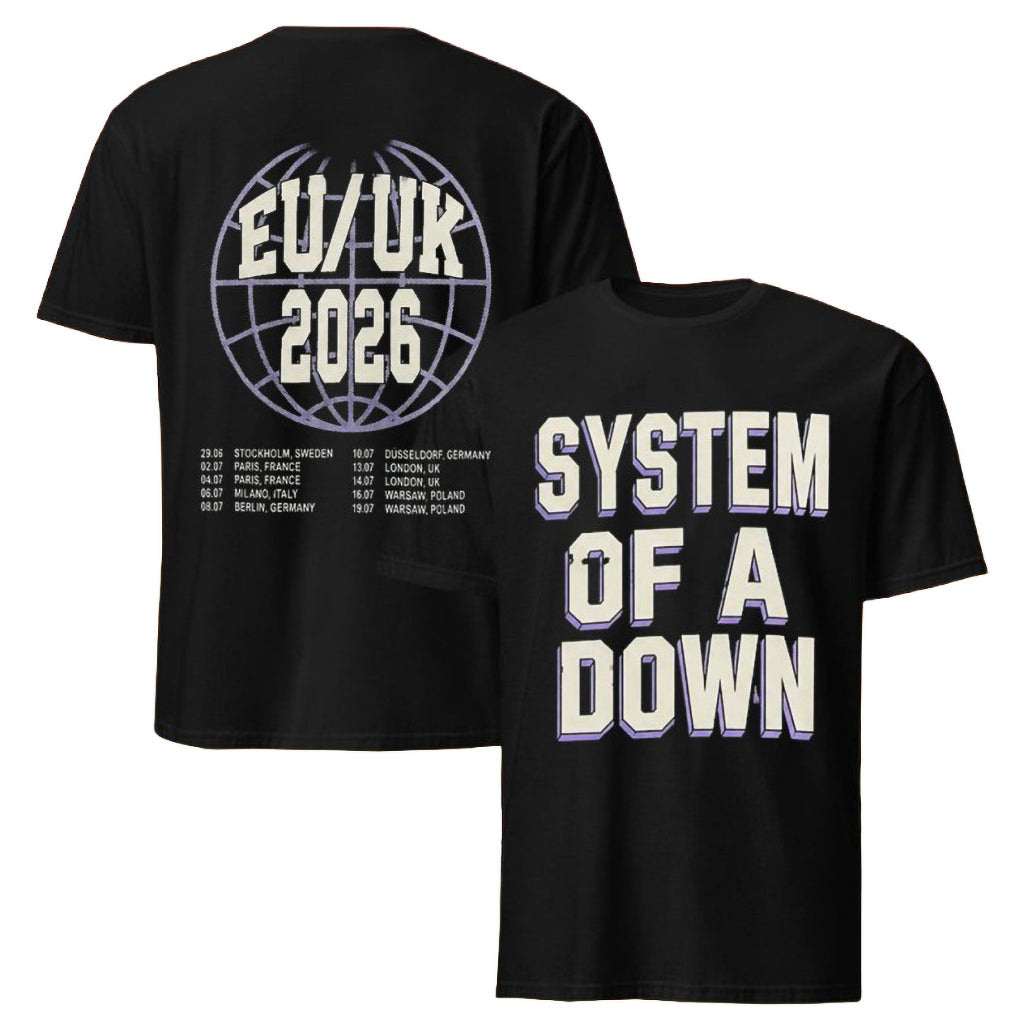 System Of A Down Soad European And Uk Stadium Tour 2026 T-Shirt System Of A Down Merch