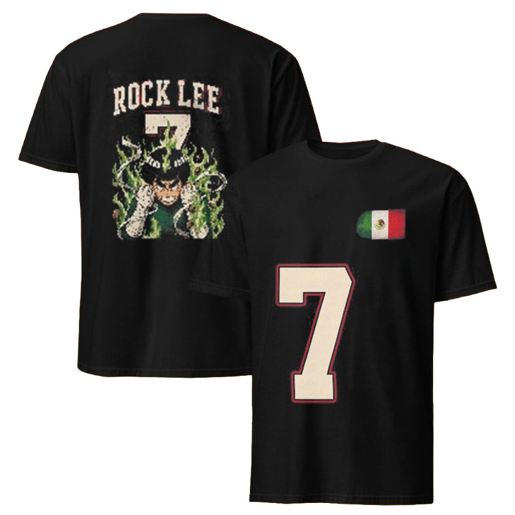 Rock Lee #7 Mexico Soccer Naruto Anime T-Shirt Birthday Present For Son