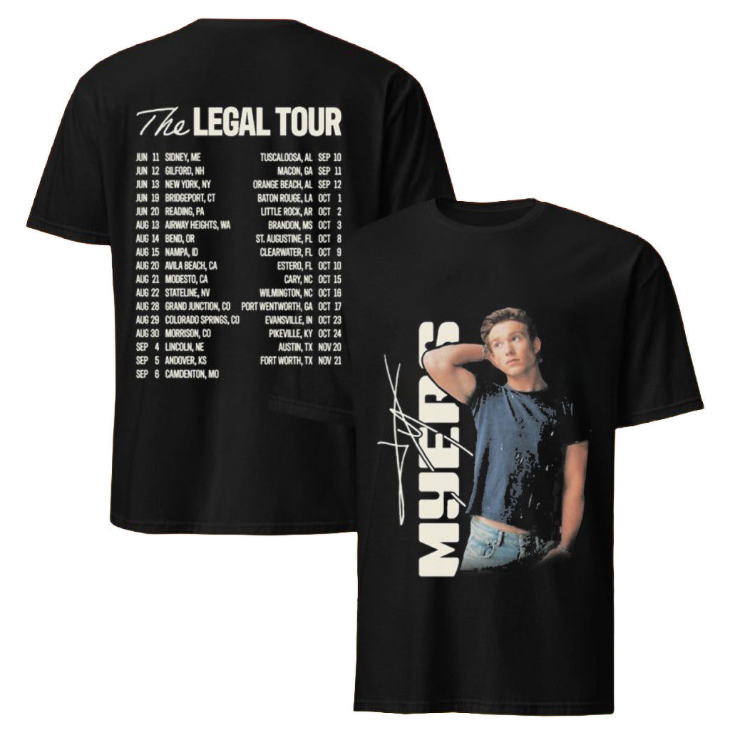 Ty Myers Black Photo The Legal Tour T-Shirt Ty Myers Merch Unique Gifts For Music Lovers