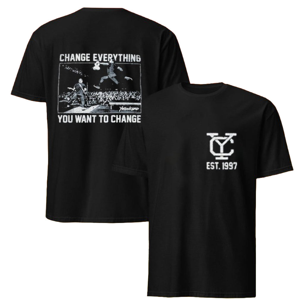 Yellowcard Change Everything You Want To Change Hardcore Live T-Shirt Yellowcard Merch Fan Gear