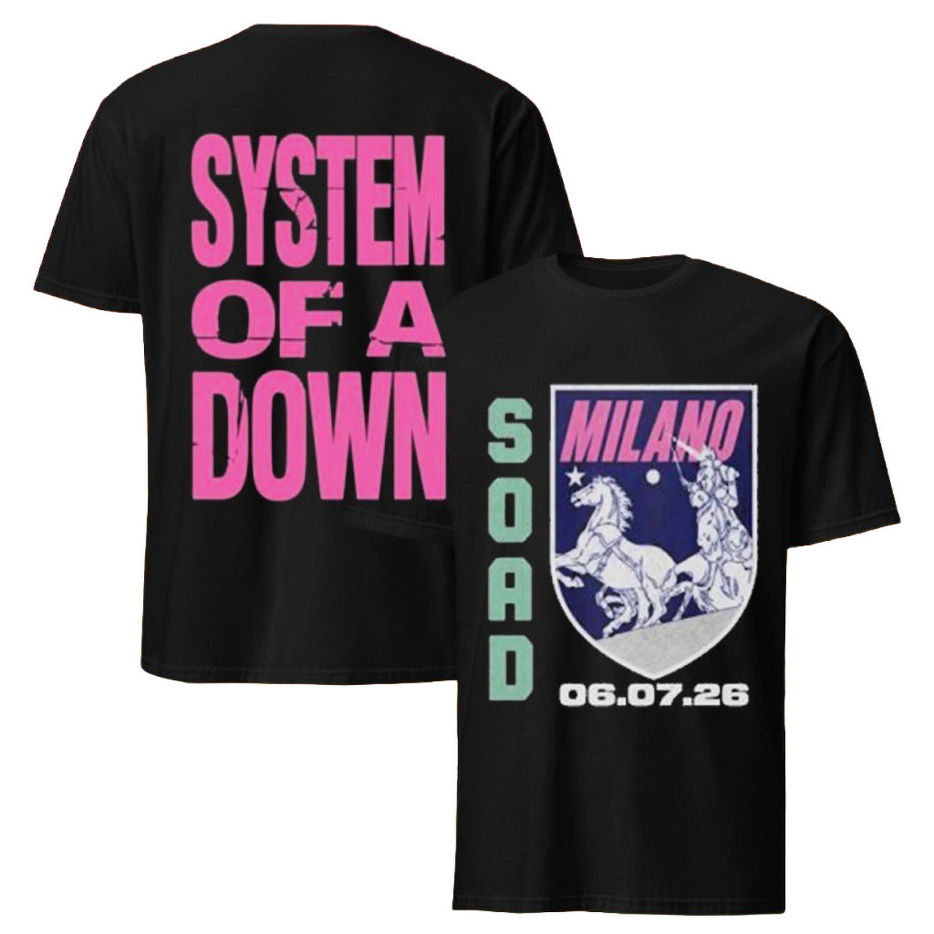 System Of A Down Merch Event Milano At Ippodromo Snai La Maura In Milan It On July 6 2026 T-Shirt
