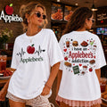 Heartbeat Love I Have An Applebee_s Addiction T-Shirt Humorous Gifts For Sisters