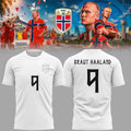 #9 Erling Haaland T-Shirt Norway National Team White Training Shirt Norway World Cup 2026 Merch