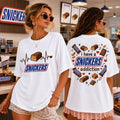 Heartbeat Lover I Have A Snickers Addiction T-Shirt Funny Shirts Gifts For BFF