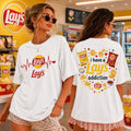 Heartbeat Lover I Have A Lay_s Addiction T-Shirt 2026 Birthday Gift Ideas For Sisters