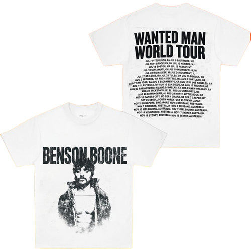 Benson Boone Wanted Man World Tour T-Shirt Benson Boone Merch Gifts For Music Fans