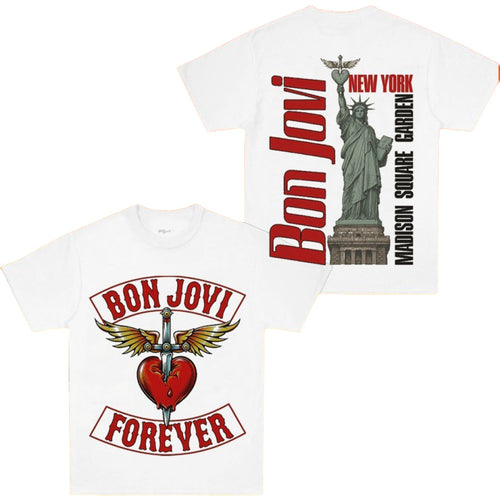 Bon Jovi Natural Liberty New York Madison Square Garden T-Shirt Bon Jovi Merch Rock Fan Gear