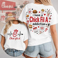 Heartbeat Lover I Have A Chick Fil A Addiction T-Shirt Funny Gift For Fast Food Fans