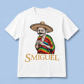 Smiguel T-Shirt Smiguel Mexican Cat Sombrero Guitar Cartoon T-Shirt Men's Birthday Gift Ideas