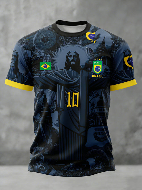 Brazil World Cup 2026 Merch Christ The Redeemer T-Shirt Gift For Brazil Soccer Supporters
